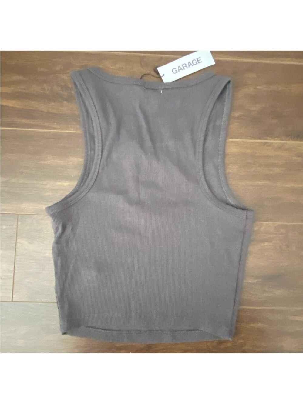 Garage Gray Ribbed Sleeveless Top Extra Small New With Tags - Picture 9 of 11